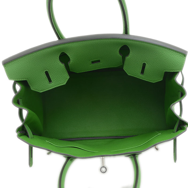 バーキン30 トゴ ヴェールユッカ シルバー金具 B刻印 ハンドバッグ