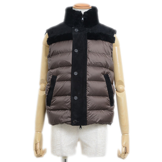 エンメティ DONNY MERINOS CAMOSCIO S.OPACO ダウンベスト ブラック メンズ 46サイズ ダウンベスト