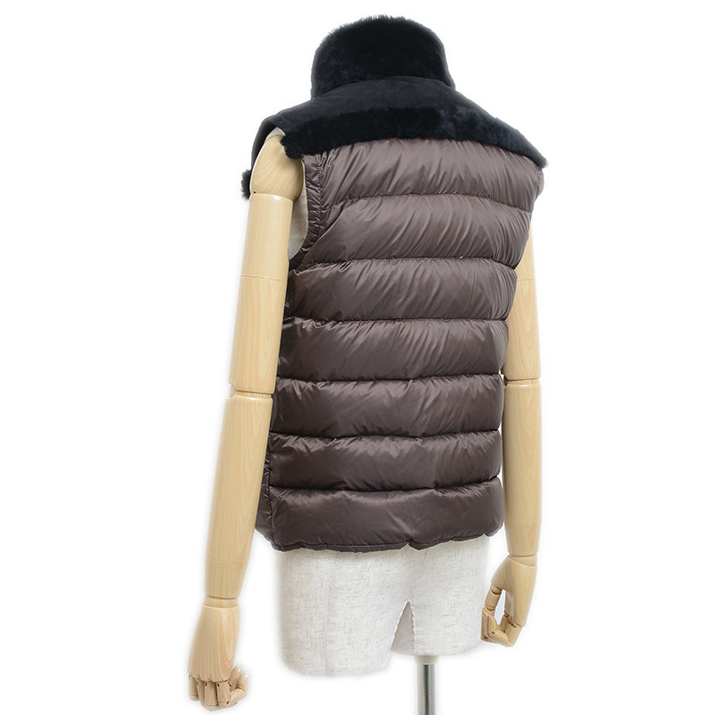 エンメティ DONNY MERINOS CAMOSCIO S.OPACO ダウンベスト ブラック メンズ 46サイズ ダウンベスト