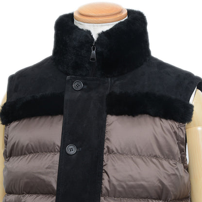 エンメティ DONNY MERINOS CAMOSCIO S.OPACO ダウンベスト ブラック メンズ 46サイズ ダウンベスト