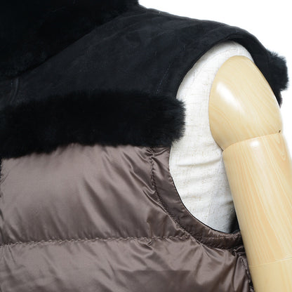 エンメティ DONNY MERINOS CAMOSCIO S.OPACO ダウンベスト ブラック メンズ 46サイズ ダウンベスト