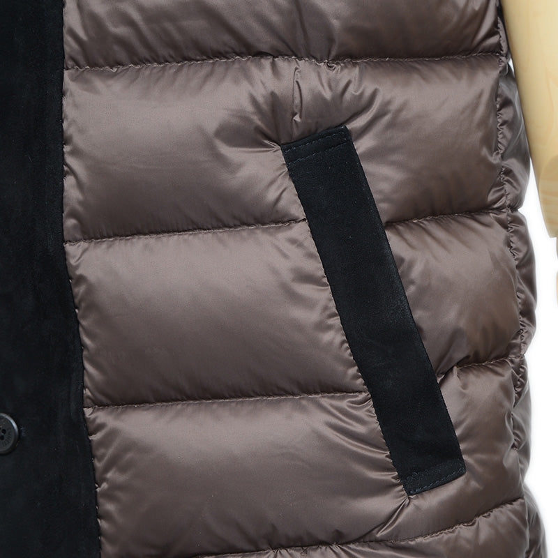 エンメティ DONNY MERINOS CAMOSCIO S.OPACO ダウンベスト ブラック メンズ 46サイズ ダウンベスト