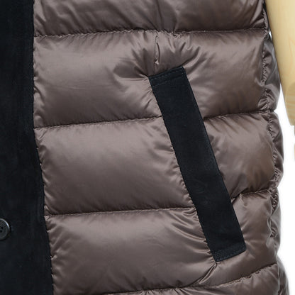 エンメティ DONNY MERINOS CAMOSCIO S.OPACO ダウンベスト ブラック メンズ 46サイズ ダウンベスト