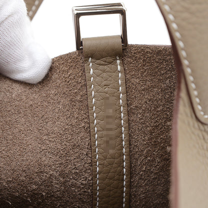 ピコタンロック PM 18 トリヨン エトゥープ シルバー金具 K刻印 ハンドバッグ