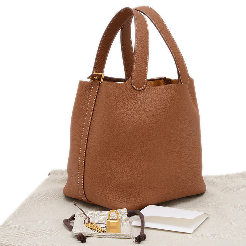 ピコタンロック MM 22 トリヨン ゴールド ゴールド金具 K刻印 ハンドバッグ