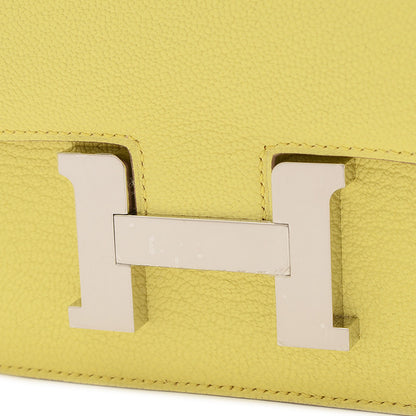 コンスタンス ミニ 18 ミロワール シェーブル リモンチェッロ シルバー金具 W刻印 ショルダーバッグ