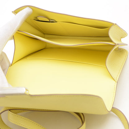 コンスタンス ミニ 18 ミロワール シェーブル リモンチェッロ シルバー金具 W刻印 ショルダーバッグ