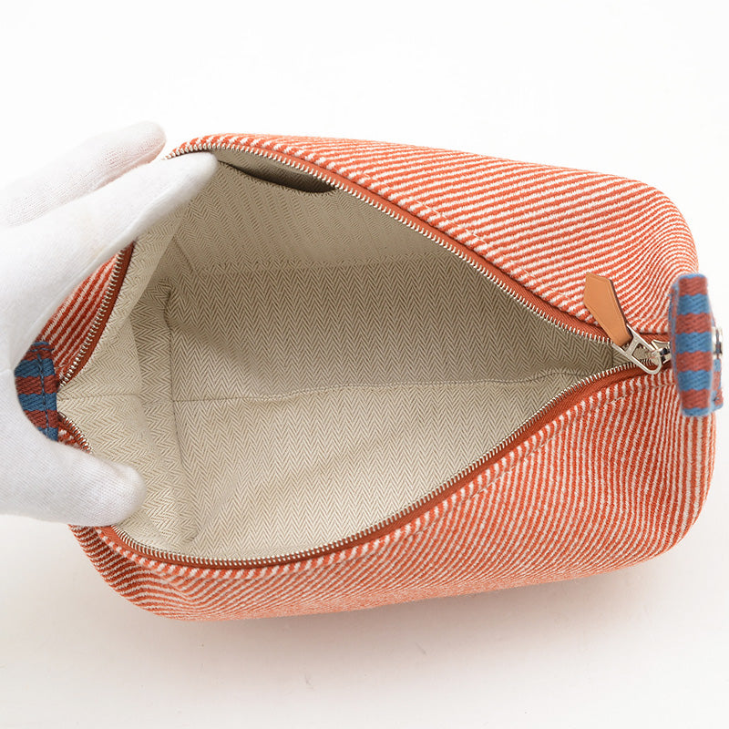 ブリッドアブラックPM トワル オレンジ/ホワイト/ブルー/ブラウン ポーチ