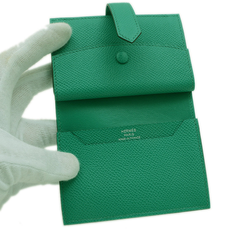 ベアンミニ エプソン ヴェールジェイド シルバー金具 B刻印 二つ折り財布