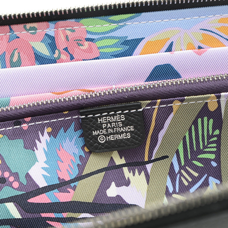 アザップロング シルクイン 長財布 エプソン ブラック W刻印 長財布