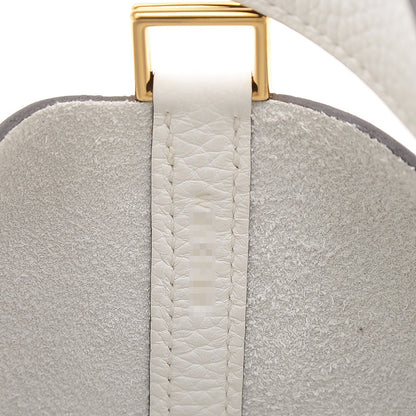 ピコタンロック PM 18 トリヨン ニューホワイト ゴールド金具 W刻印 ハンドバッグ