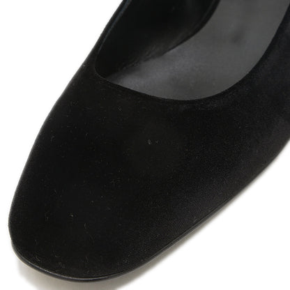 バレエシューズ ジェーン ベロア/クリスタル ブラック 37サイズ H242046Z パンプス