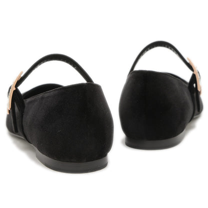 バレエシューズ ジェーン ベロア/クリスタル ブラック 37サイズ H242046Z パンプス