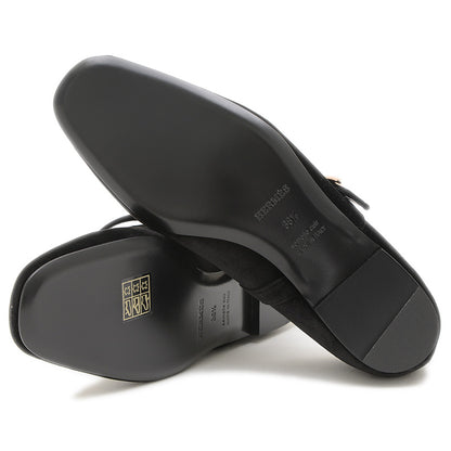 バレエシューズ ジェーン ベロア/クリスタル ブラック 36.5サイズ H242046Z パンプス