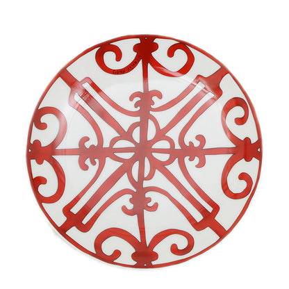 ガダルキヴィール パンプレート 17cm お皿 陶器 ホワイト/レッド 食器