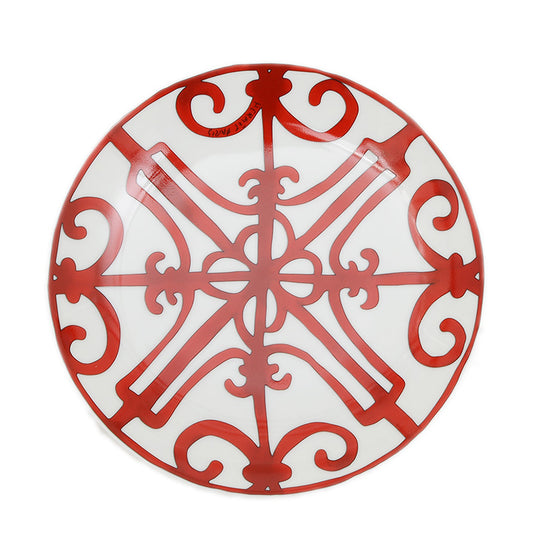 ガダルキヴィール パンプレート 17cm お皿 陶器 ホワイト/レッド 食器