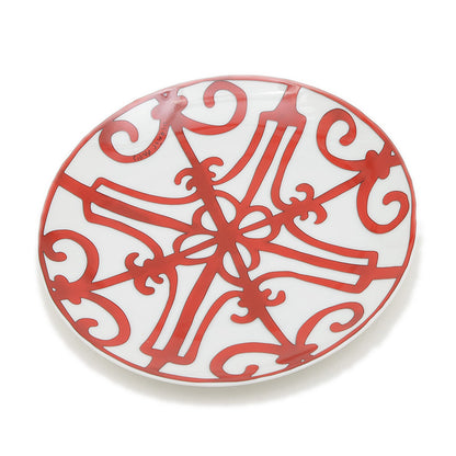 ガダルキヴィール パンプレート 17cm お皿 陶器 ホワイト/レッド 食器