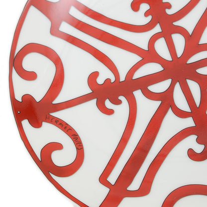 ガダルキヴィール パンプレート 17cm お皿 陶器 ホワイト/レッド 食器