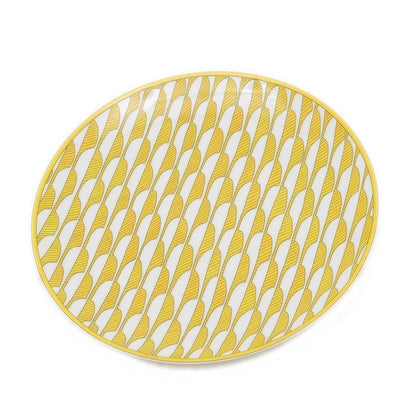 ソレイユ デザート プレート ポーセリン 21cm 陶器 ホワイト/イエロー 食器