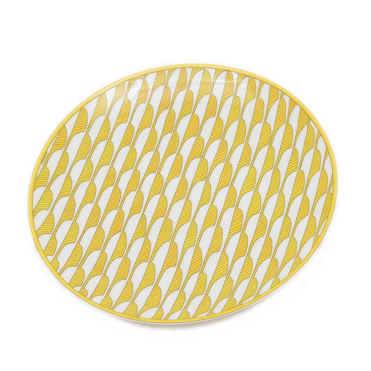 ソレイユ デザート プレート ポーセリン 21cm 陶器 ホワイト/イエロー 食器