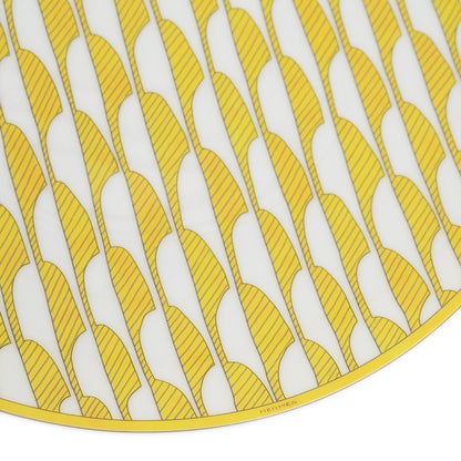 ソレイユ デザート プレート ポーセリン 21cm 陶器 ホワイト/イエロー 食器