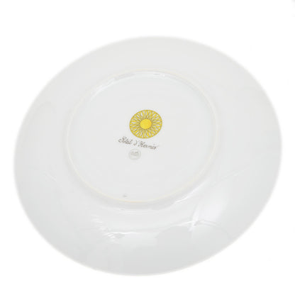 ソレイユ デザート プレート ポーセリン 21cm 陶器 ホワイト/イエロー 食器