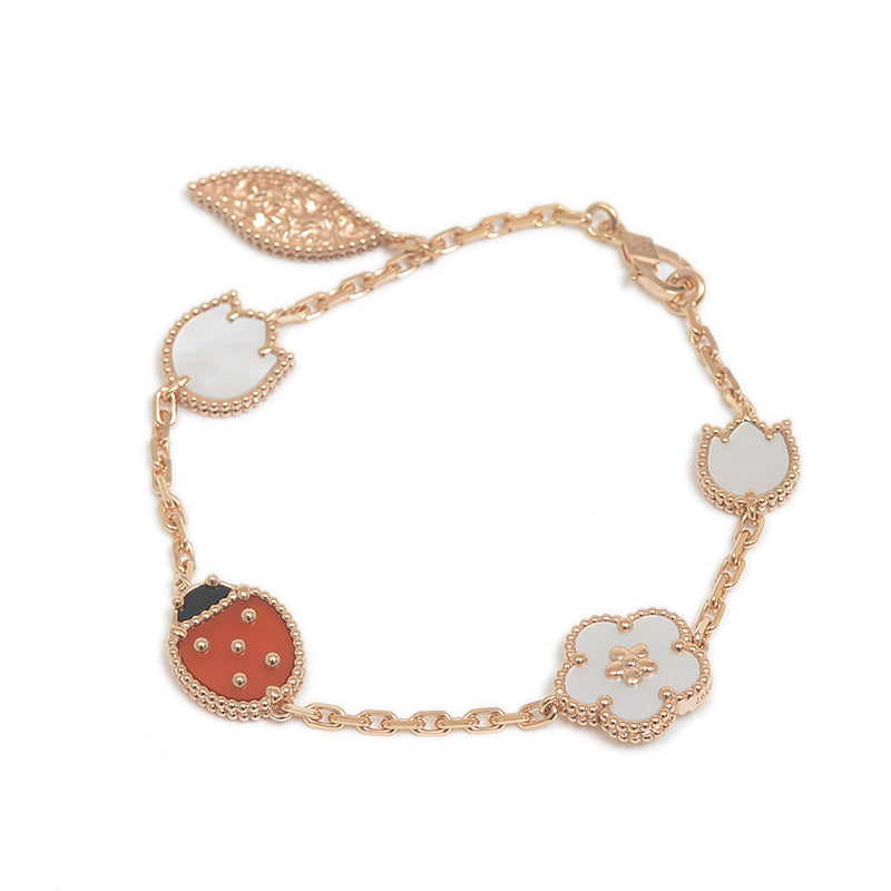 ラッキースプリング 5モチーフ ブレスレット K18RG VCARP7RR00 ブレスレット