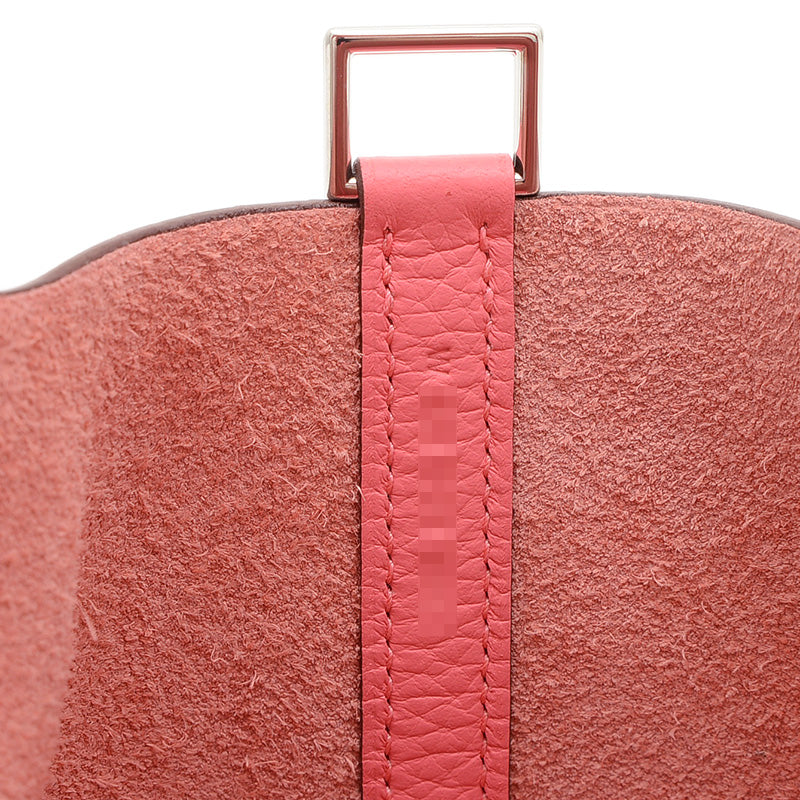 ピコタンロック PM 18 トリヨン ローズアザレ シルバー金具 W刻印 ハンドバッグ