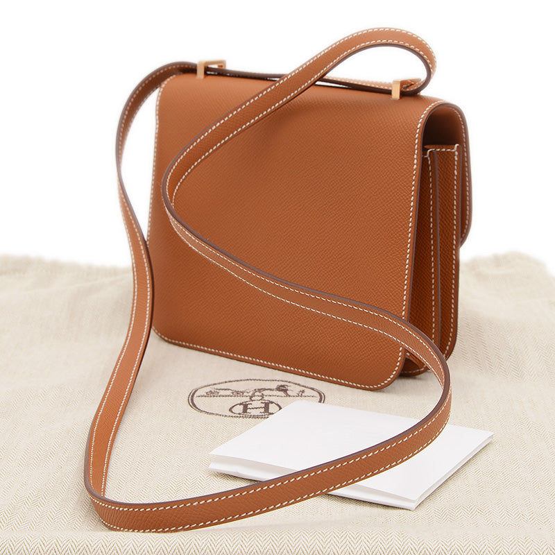 コンスタンス ミニ 18 ミロワール エプソン ゴールド ローズゴールド金具 W刻印 ショルダーバッグ