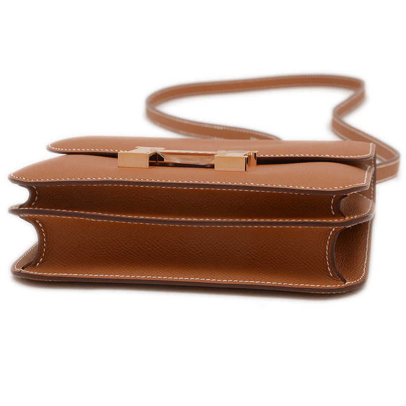 コンスタンス ミニ 18 ミロワール エプソン ゴールド ローズゴールド金具 W刻印 ショルダーバッグ