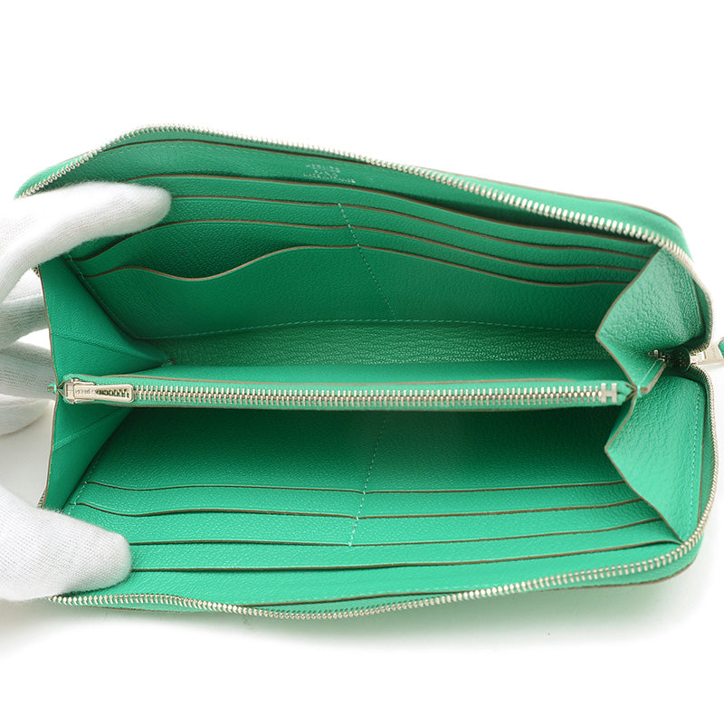 アザップロング クラシック シェーブル ミント T刻印 長財布