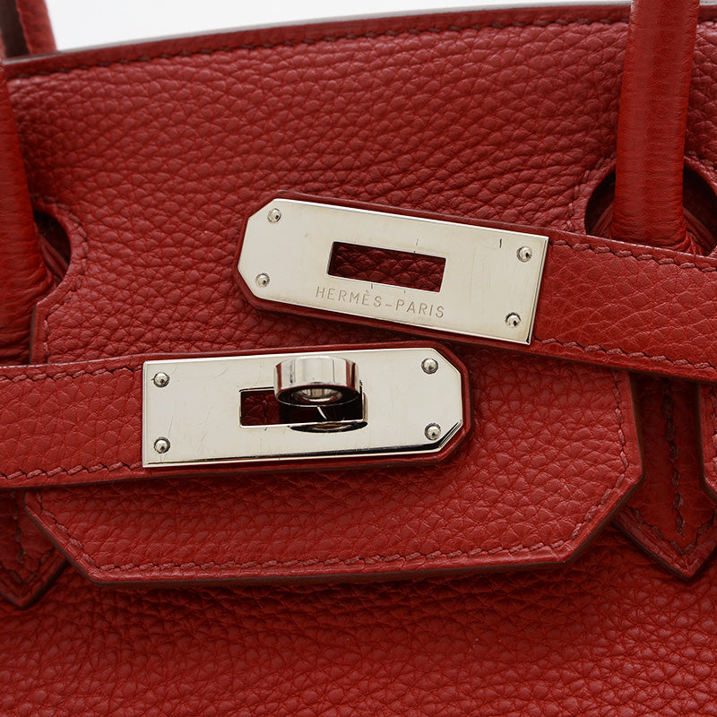 バーキン30 トゴ ルージュガランス シルバー金具 M刻印 ハンドバッグ