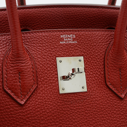 バーキン30 トゴ ルージュガランス シルバー金具 M刻印 ハンドバッグ