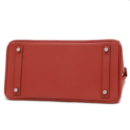 バーキン30 トゴ ルージュガランス シルバー金具 M刻印 ハンドバッグ