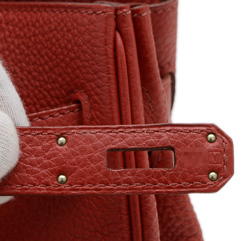 バーキン30 トゴ ルージュガランス シルバー金具 M刻印 ハンドバッグ