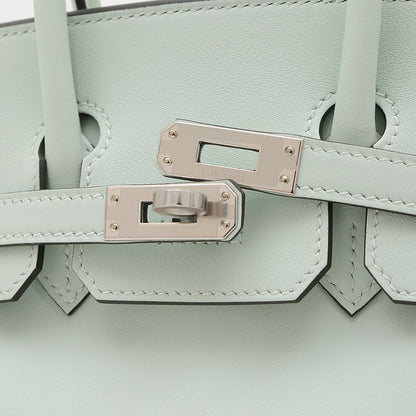 バーキン25 スイフト ペパーミント シルバー金具 K刻印 ハンドバッグ