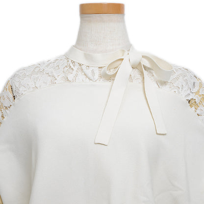 ノースリーブワンピース コットン混 アイボリー #S ワンピース