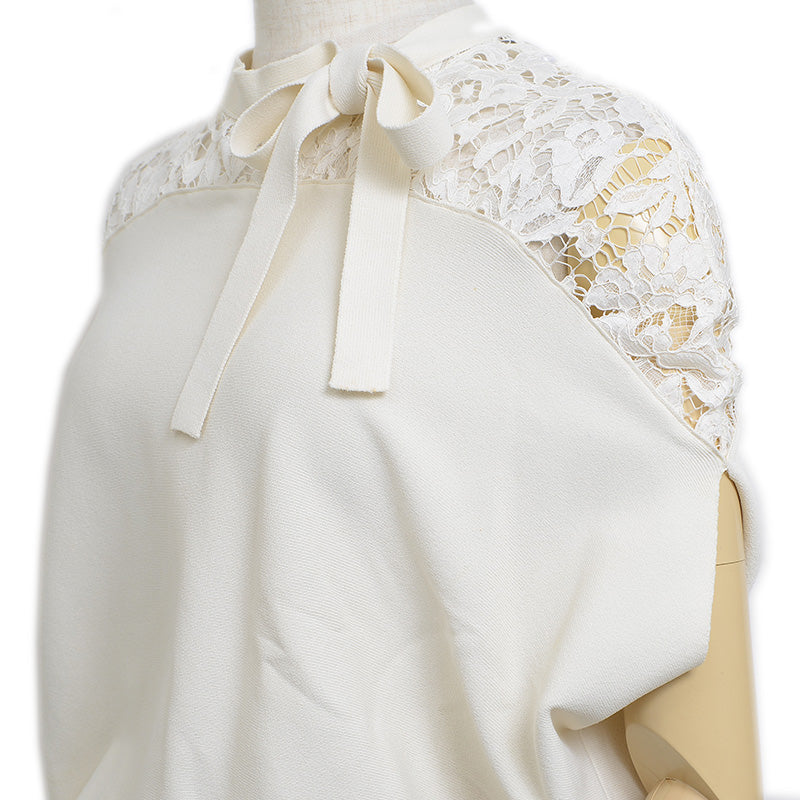 ノースリーブワンピース コットン混 アイボリー #S ワンピース