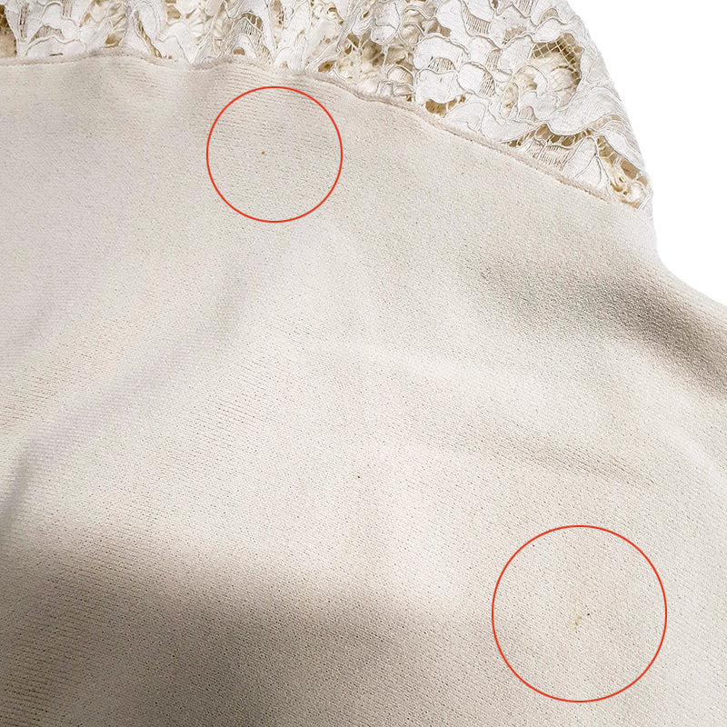 ノースリーブワンピース コットン混 アイボリー #S ワンピース