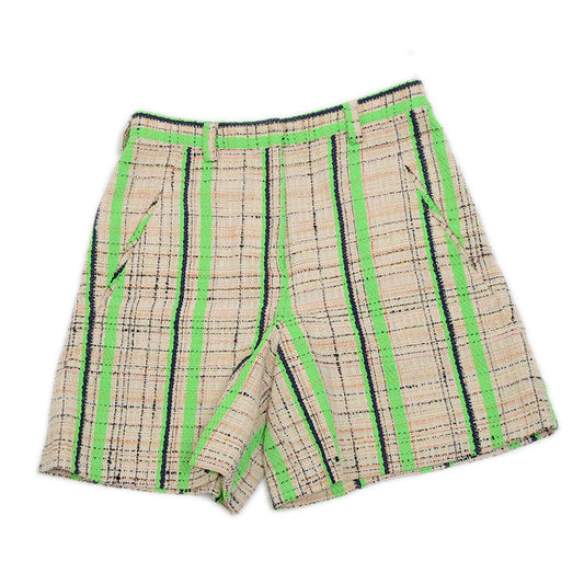 ハーフパンツ コットン ジャガード マルチカラー レディース 36サイズ ショートパンツ