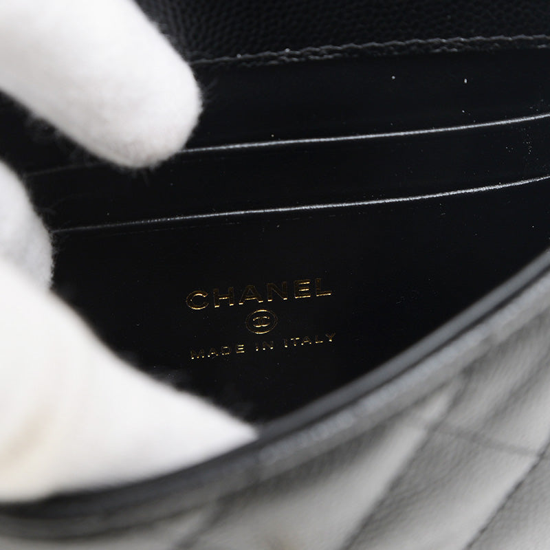 ココハンドル エクストラミニ 2WAYバッグ キャビアスキン ブラック AP4244 ハンドバッグ