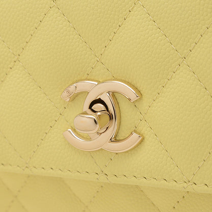 ココハンドル エクストラミニ 2WAYバッグ キャビアスキン イエロー AP4244 ハンドバッグ