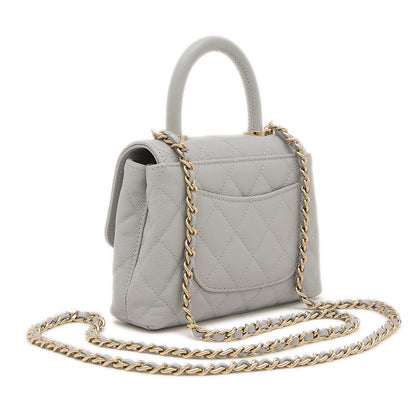 ココハンドル エクストラミニ 2WAYバッグ キャビアスキン グレー AP4244 ハンドバッグ