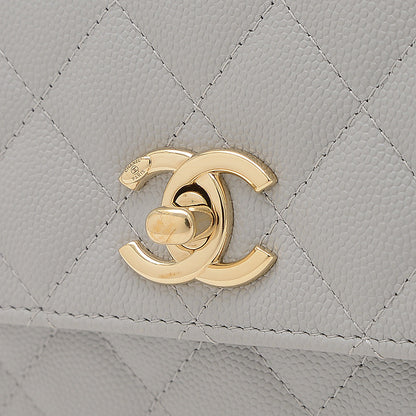 ココハンドル エクストラミニ 2WAYバッグ キャビアスキン グレー AP4244 ハンドバッグ