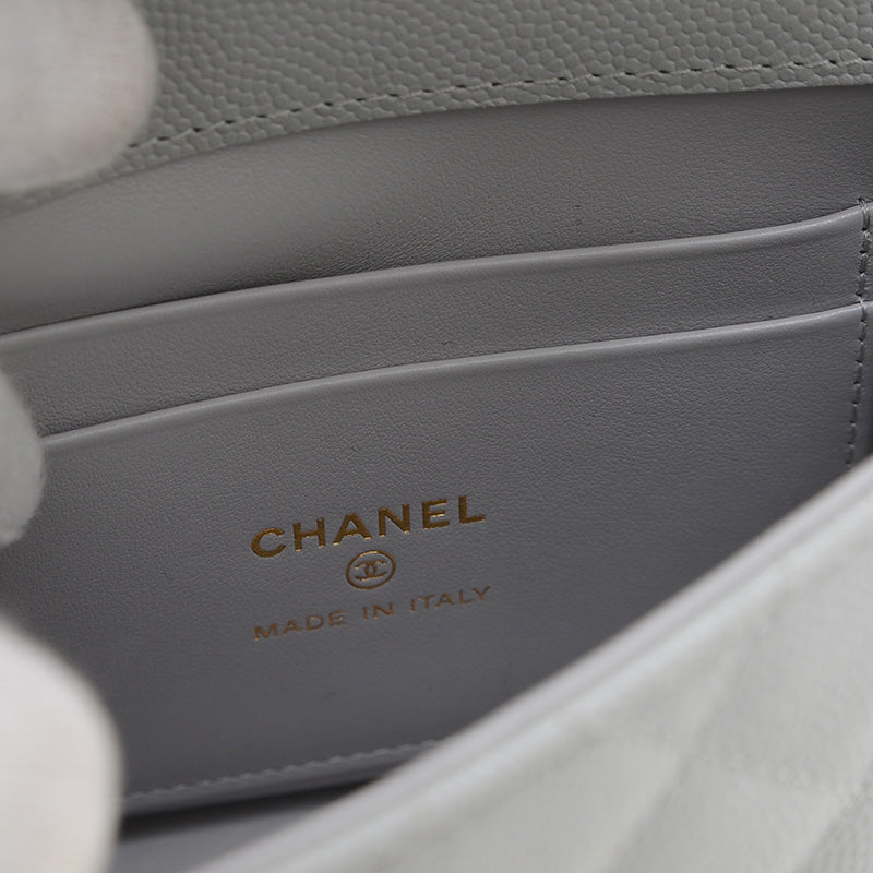 ココハンドル エクストラミニ 2WAYバッグ キャビアスキン グレー AP4244 ハンドバッグ