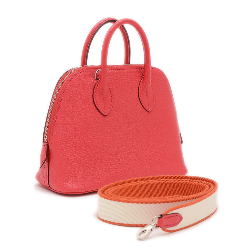 ボリード1923 ミニ シェーブル ブーゲンビリア シルバー金具 B刻印 ハンドバッグ