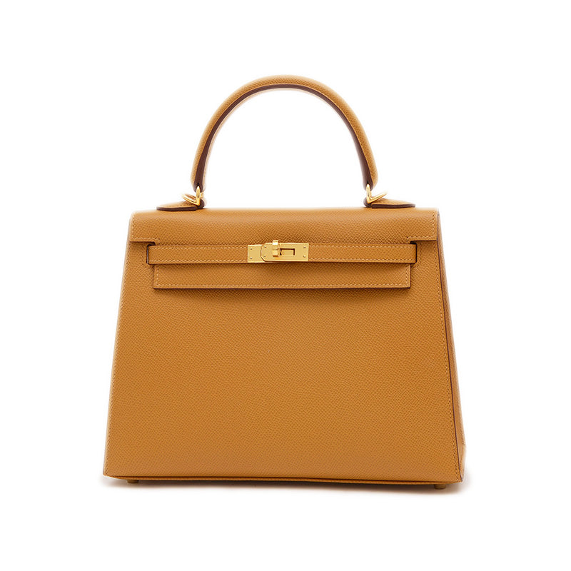 ケリー25 外縫い エプソン セサミ ゴールド金具 W刻印 ハンドバッグ