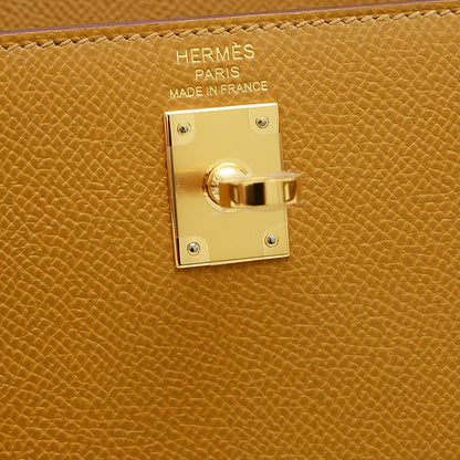 ケリー25 外縫い エプソン セサミ ゴールド金具 W刻印 ハンドバッグ