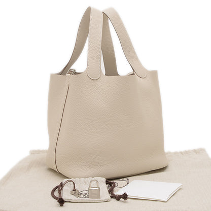 ピコタンロック MM 22 トリヨン クレ シルバー金具 K刻印 ハンドバッグ