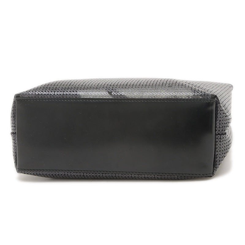 スパンコールメッシュ ハンドバッグ ブラック ポーチ付き 1GB417 トートバッグ